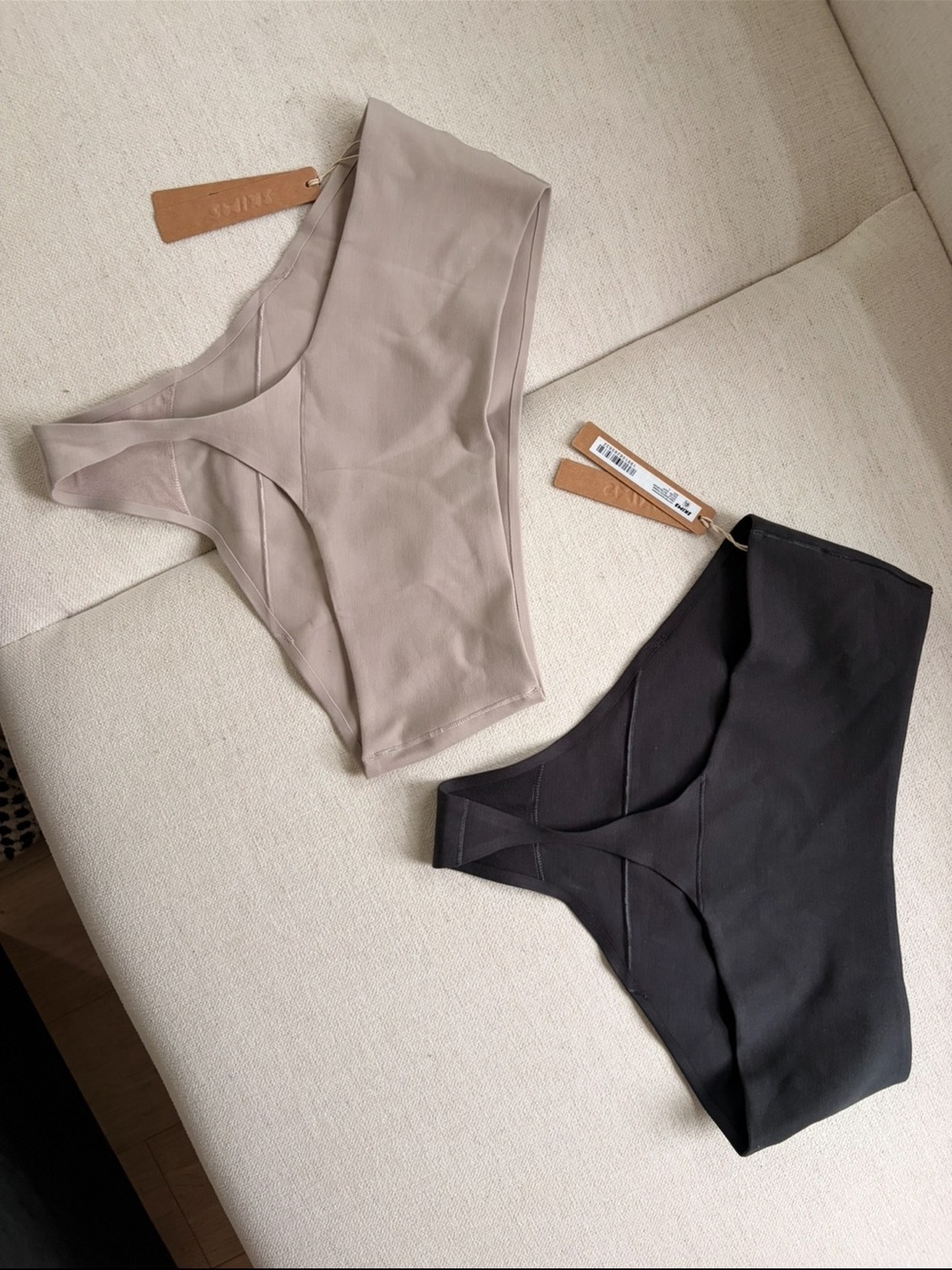 Skims Shaping High-Rise Briefs - Taupe & Black size XL